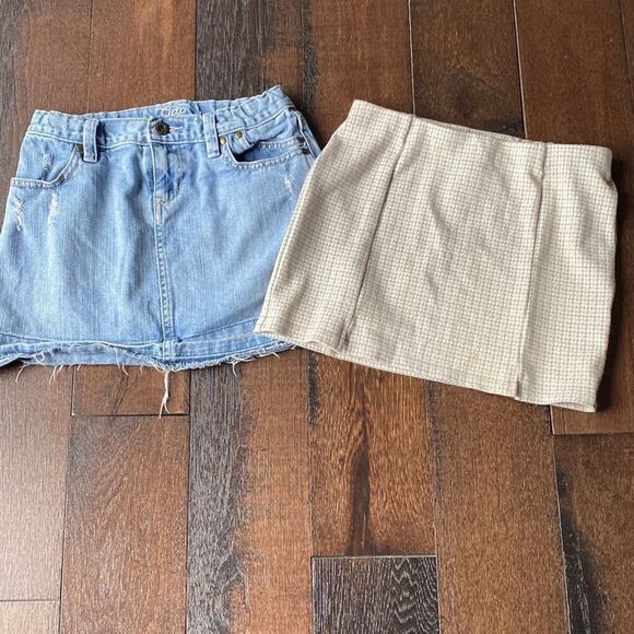 Lot of kids mini skirts size 10 jean skirt gap kids and full tilt by Tilly’s pla - Picture 1 of 15